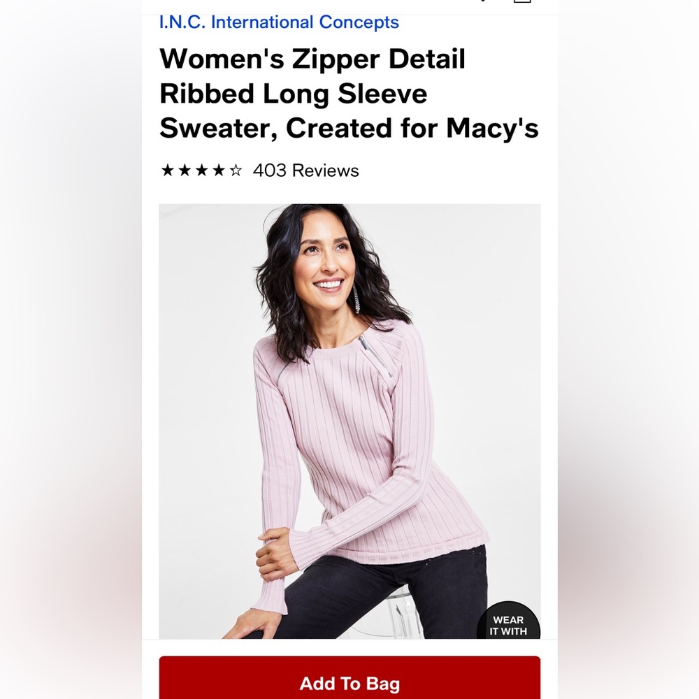 NWOT Women’s INC International Concept Sweater